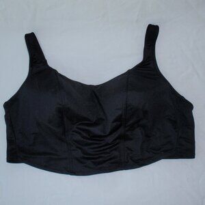 PINK Victoria Secret Wireless Lightly Lined Satin Black Corset Top Sz XL